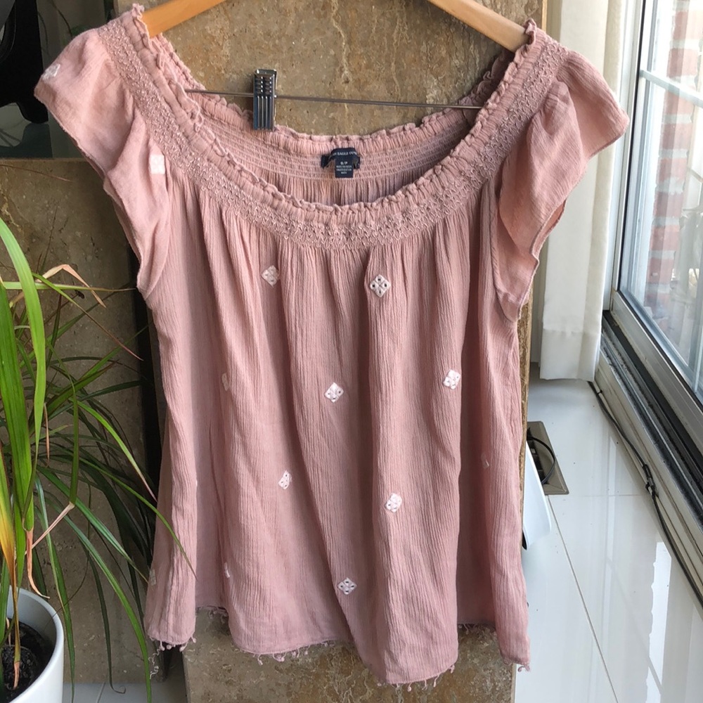 American Eagle Light Pink Shirt